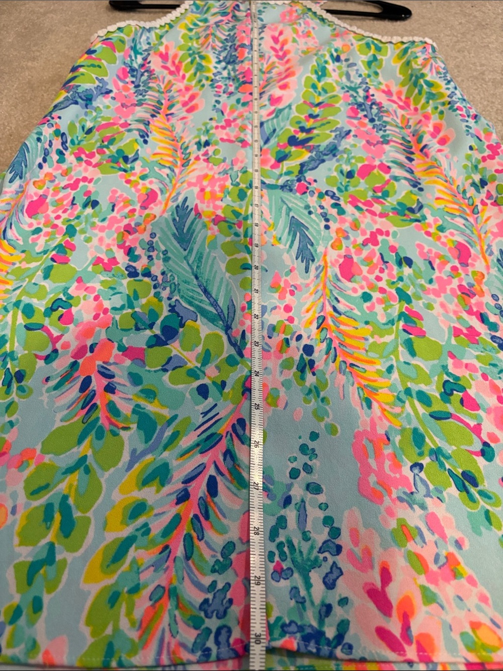 Lilly Pulitzer Multicolor Pastel Floral Dress with White Crochet Straps - Picture 8 of 8